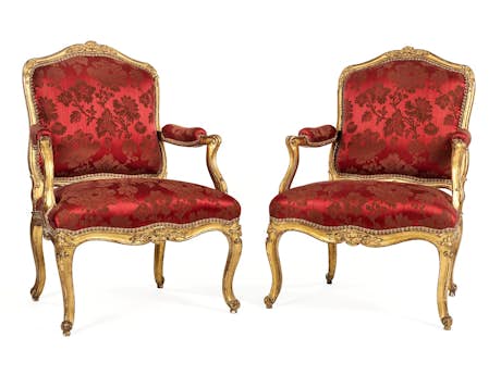 Paar elegante Louis XV-Fauteuils